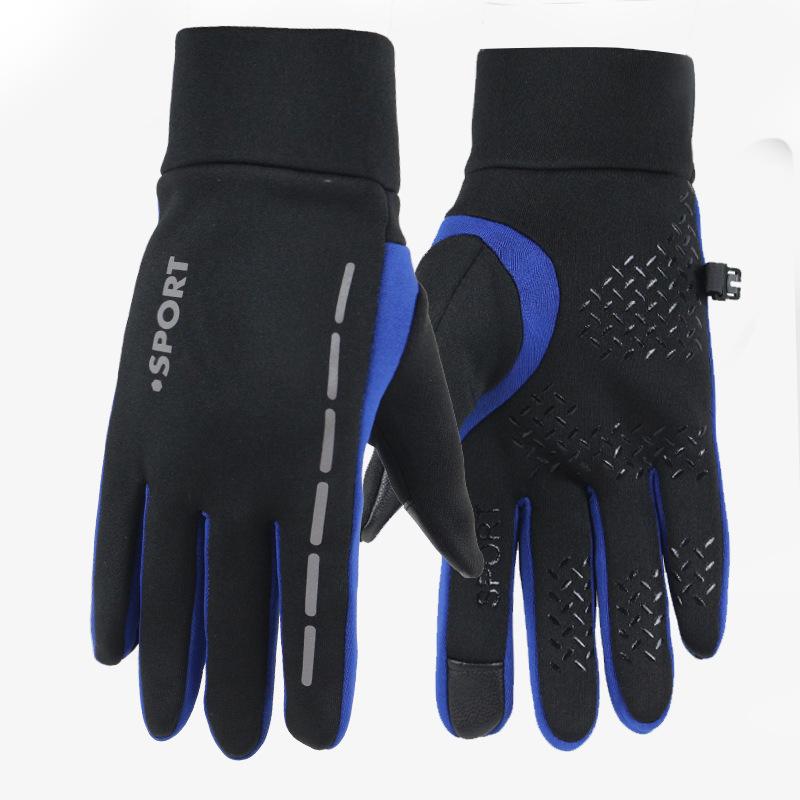 Cycling Gloves Men's Winter Outdoor Touch Screen Cold-proof Waterproof Velvet Driving Motorcycle Warm