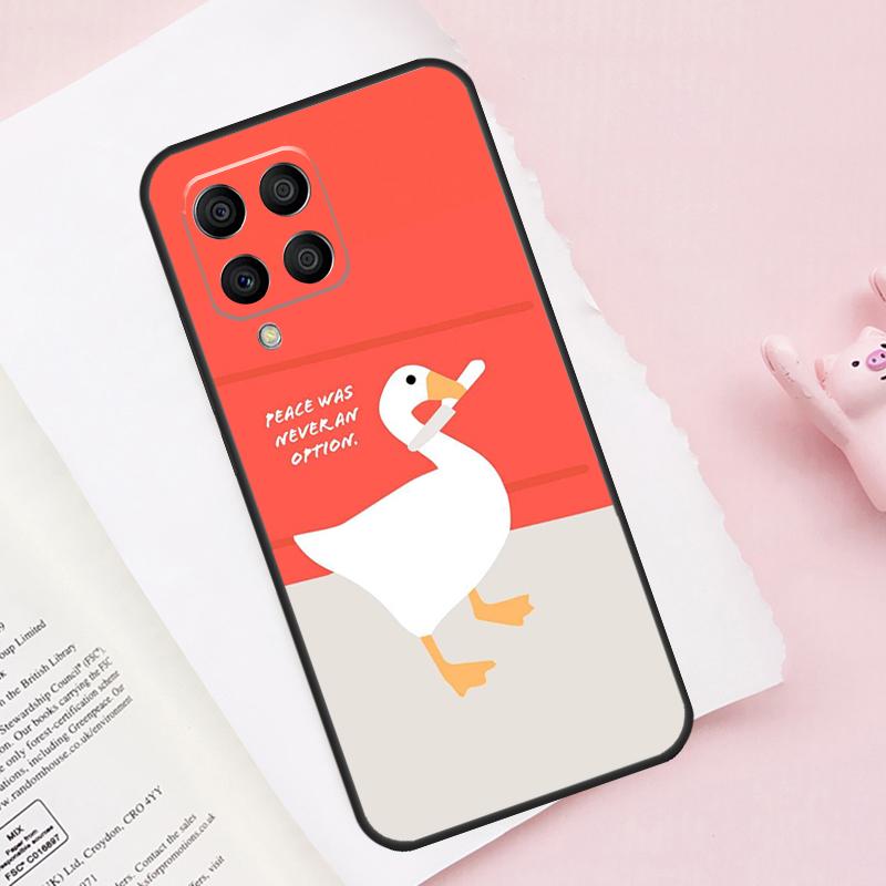 Cartoon Funny Goose Case For Samsung Galaxy M51 M55 M35 M15 M56 M36 M16 M06 M13 M33 M53 M12 M32 M52 M14 M34 M54