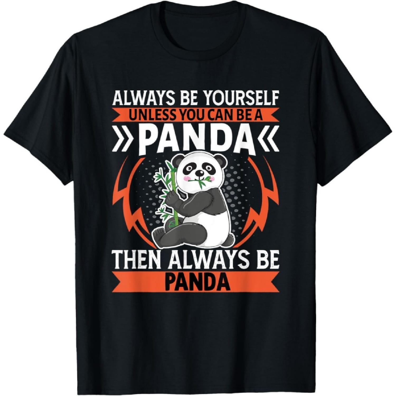 Panda Art for Women Men Boys Girls Animal Zoo Panda Lover T-Shirt S