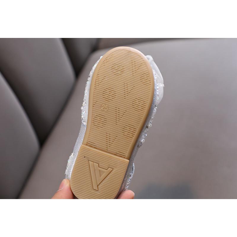 Autumn New Style Ladylike Baby Girl Girls' Princess Rhinestone Flat Shoes, Leather Shoes, Dance Performance Shoes