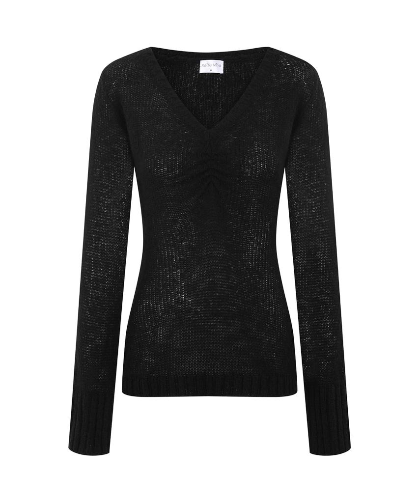 REISE MIYA Aisa Mohair Shirred Knit [Black]