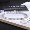 6mm 925 Silber Moissanit Armband 3mm D VVS1 Diamant mit GRA für Damen Funkelnde Hochzeitsfeier Feiner Schmuck