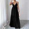 Elegant European & American Strappy Bandeau Long Dress - Autumn/Winter 2026 Women's Collection