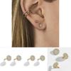 Alloy Round Unique Stud Earrings Minimalist European American Trendy Jewelry