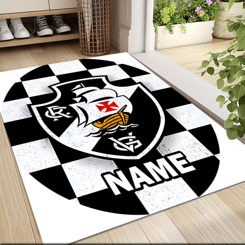 Custom Name "Vasco Shield Emblem" Carpet Rug Customizable Soft Washable Anti-Slip Home Living Room Sofa Mats Personalized Rug. 0909266