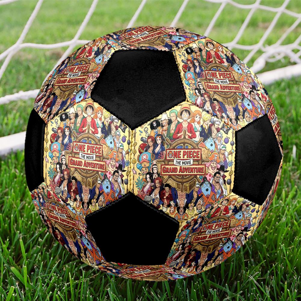1pc One Piece Football Soccer Ball Size 5 Indoor Soccer Ball Fashion Colorful  Backyard Game -Great For Sports Fans Gift HE72