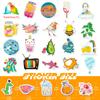 100 Small Size 4Cm Pink Small Fresh Cute Cartoon Small Fresh Graffiti Sticker Shein Sticker