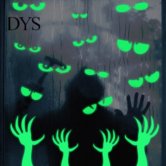 Luminous Bat Decorations for Home Halloween Glow in The Dark Wall Stickers, Ghost Hand And Party Background Supplies Decals, Horror Theme Removable