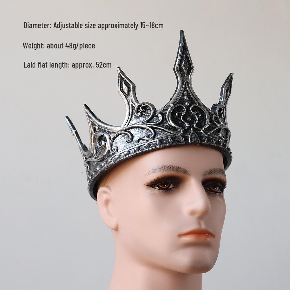 Medieval Retro Dark Style Crown for Cosplay and Costume Parties