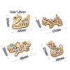 2Pcs Stainless Steel Zircon Animal Cat Dog Charms Swan Pendant DIY Jewelry Findings Sweater Necklace Bracelet Earrings Making