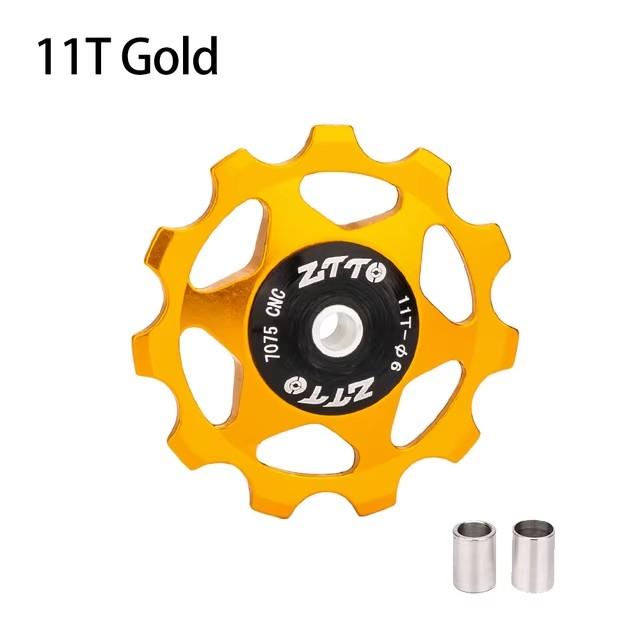 ZTTO 11T 13T MTB Bicycle Rear Derailleur Jockey Wheel Steel Bearing Pulley AL7075 CNC Road Bike Guide Roller Idler 4mm 5mm 6mm