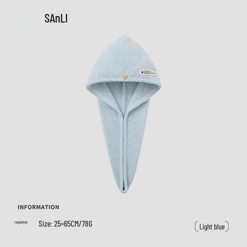 Sanli Coral Fleece Hair Drying Turban 25x65 cm
