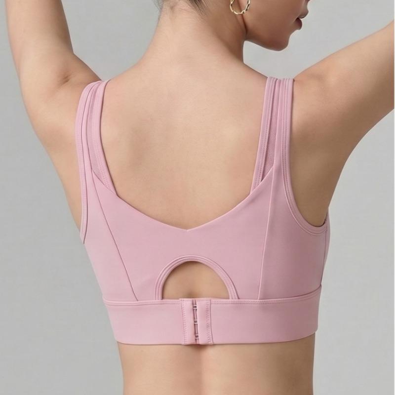 High Support Plus Size Sports Bra for Women Hollow Back Shockproof Running Fitness Tank Intimates