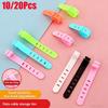10PCS Cable Ties 5 Holes Cord Organizer Management Silicone Wire Holder Straps Zip Clips Reusable Tie Wraps Keeperwinder Rubber