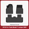 Car Floor Mats For 2026 2025 New Tesla Model Y Juniper All Weather TPE Floor Mat Cargo Liner Rear Trunk Mat Frunk Backrest Mats