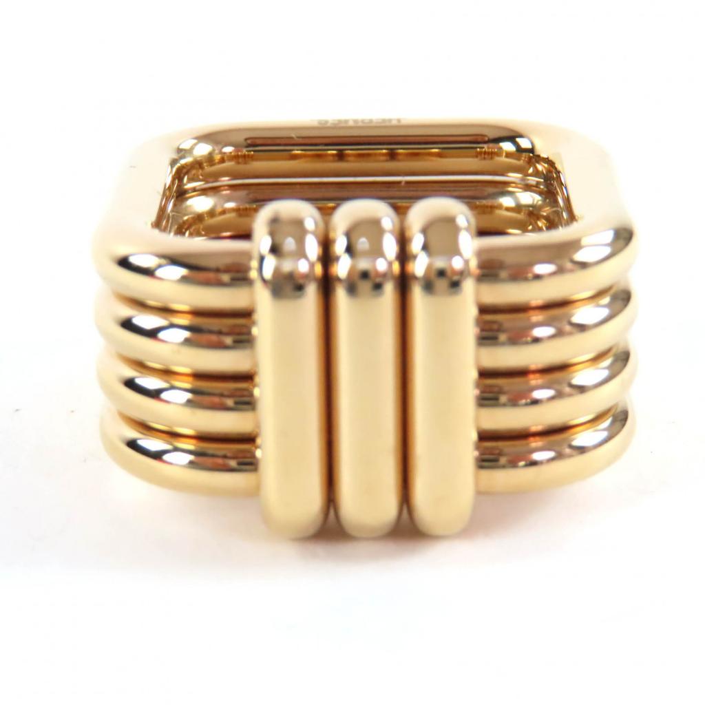 Ausgezeichneter HERMES Schalring Ruban Quadratischer Schalclip Accessoires Gold Damen Gebraucht