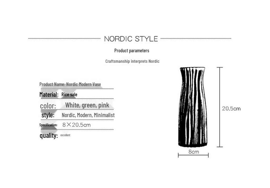 Nordic-Style Creative Plastic Vase: Multi-Color & Design Options for Green Plants & Dried Flowers