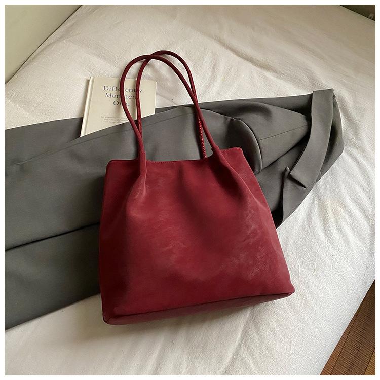 

Повседневная сумка, Нишевая сумка-тоут, Сумка на одно плечо, Элегантный и высококлассный стиль, Сумка подмышку для поездок на работу without pendant вино красного