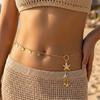 Fashion Bohemian Waist Chain For Women Beach Starfish Shell Seahorse Turtle Octopus Pendant Bikini Waist Party Body Jewelry