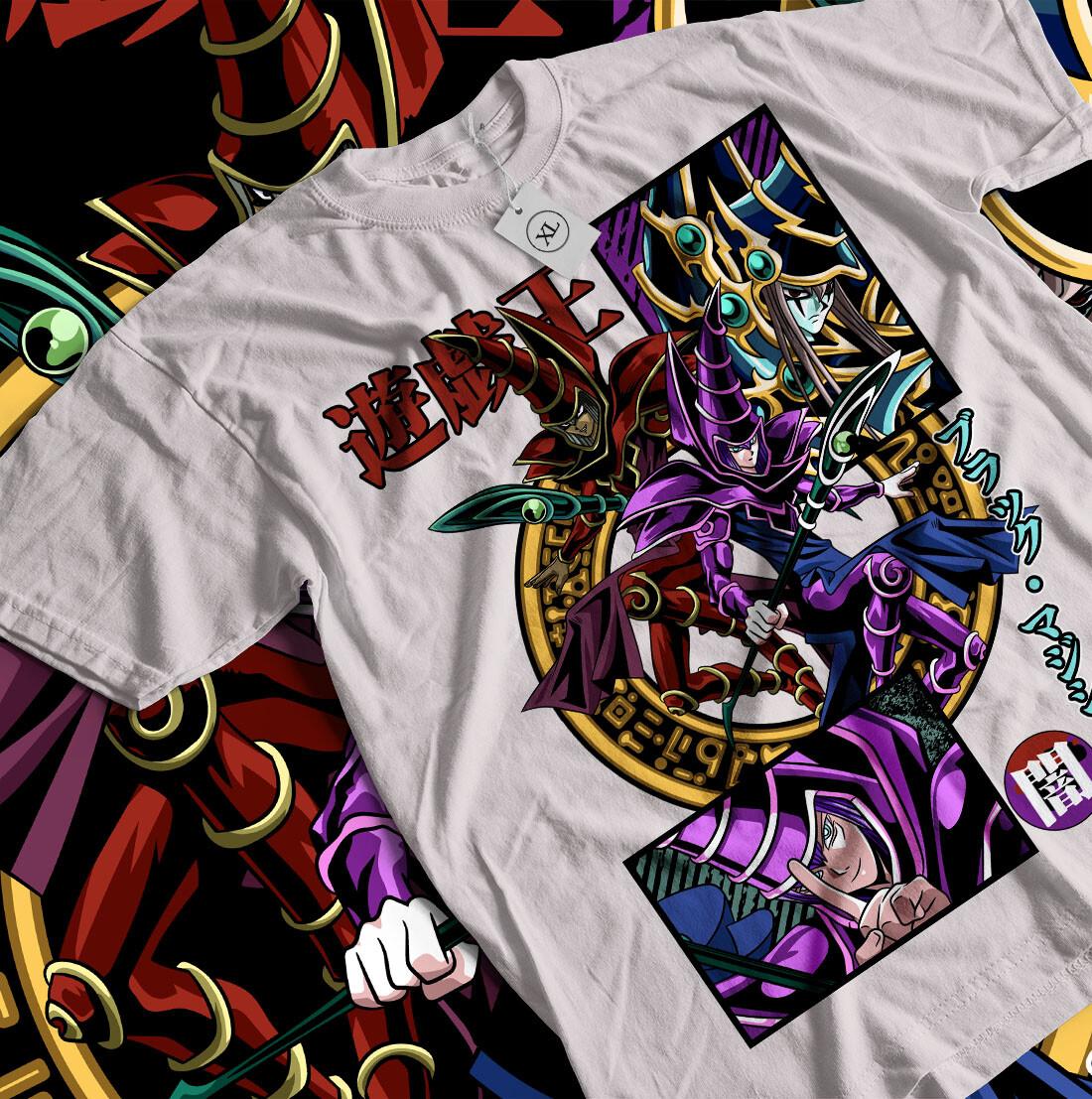 Yugi Muto Shirt Dark Magician Anime T-shirt YuGiOh Tshirt Yu Gi Oh Yami Atem Tee XXXXL