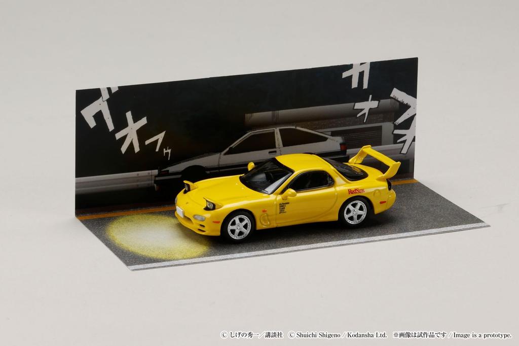 MAZDA D Keisuke Takahashi VS Takumi Fujiwara 1/64 RX-7 (FD3S) RedSuns/Initial