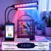 Vollspektrum-LED-Vogelkäfiglicht & Clip-on Pflanzenwachstumslicht für Haustiervögel, Kräuter, Blumen und Zimmerpflanzen für den Innenbereich