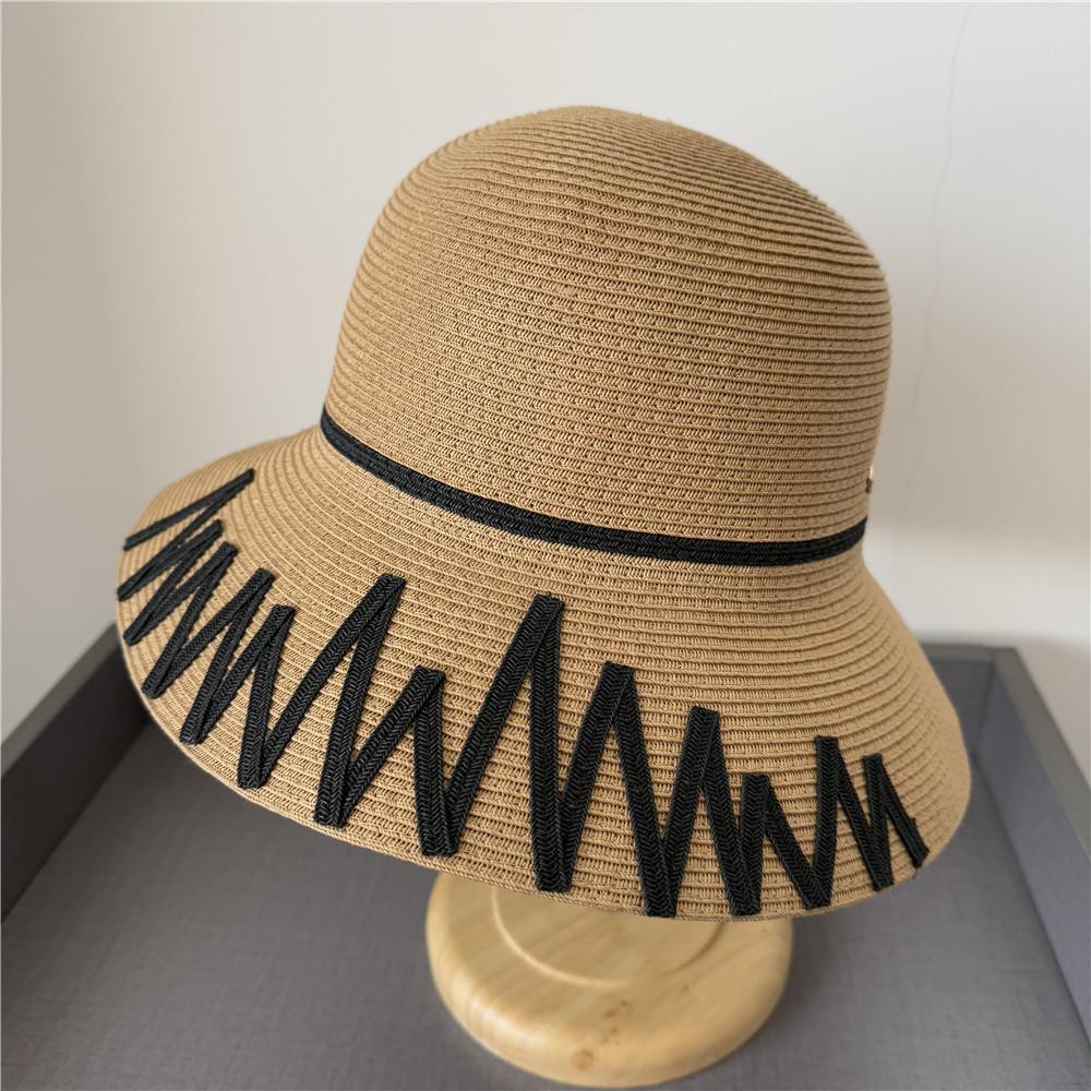 Big Eaves Sunshade Straw Hat Women's Summer Travel Vacation Sun Protection Hat Seaside Beach Sun Hat