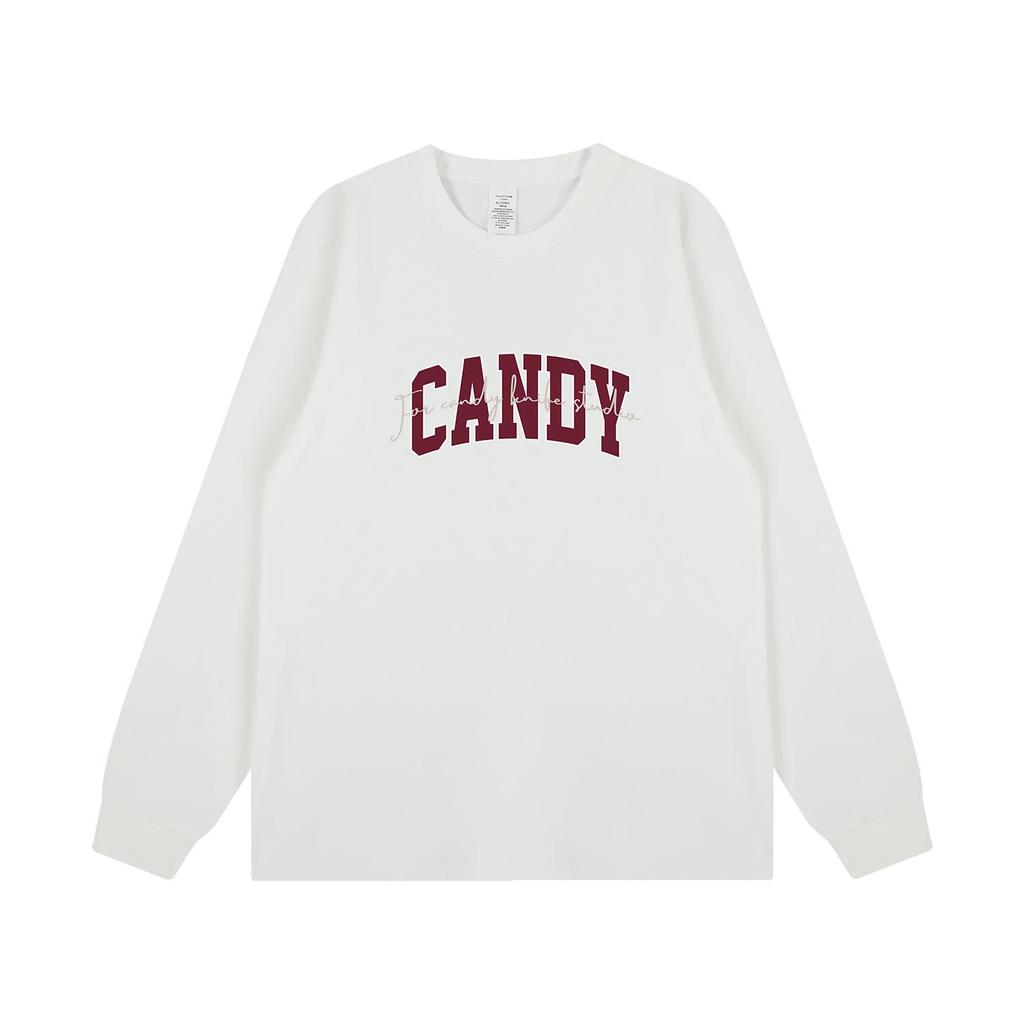 Trendy Korean Couple's Letter Print Long Sleeve T-Shirt - Autumn/Winter