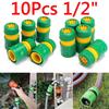 10Pcs Hose Garden Tap Water Hose Pipe Connector Quick Connect Adapter Fitting Watering 1/2 Inch