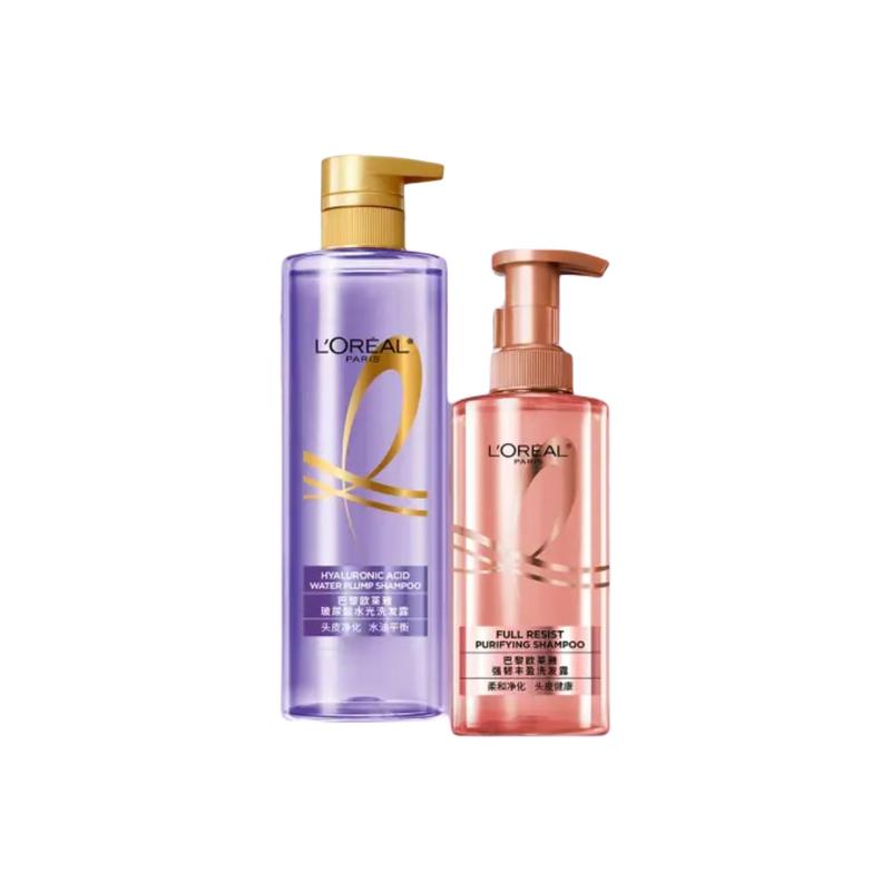 Loreal Paris Vitality Refreshing and Clean + Hyaluronic Acid Ginger Energizing Shampoo Set - Ginger Ginger Shampoo 660ml Hyaluronic Acid Shampoo 440ml