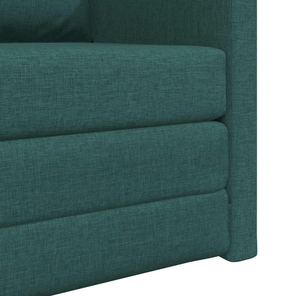 Sofa Bed Dark Green 74 x 77 x 81 cm Fabric