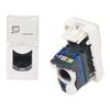 Cat 6 Network Connector Panel 45x22.5mm with Rotatable Module and Dust Cover for For server Room Applications 5 Pack