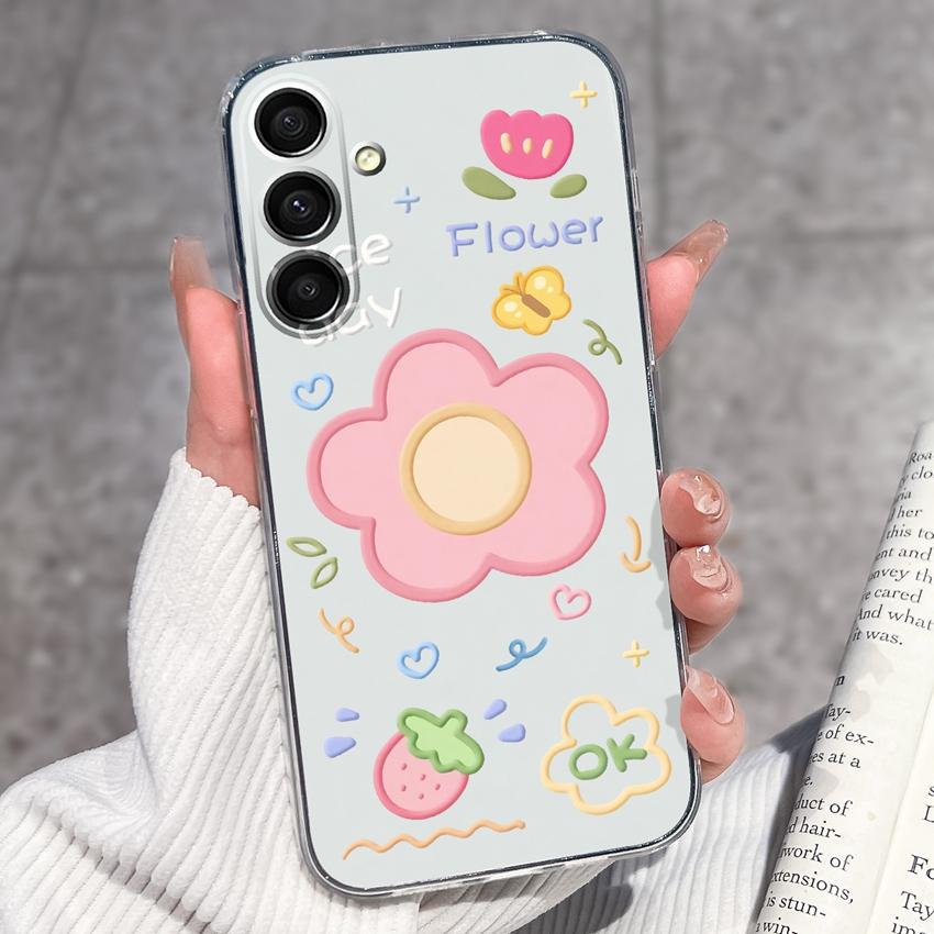 Casing For Samsung A16 A17 A15 A14 A13 A12 A10 A26 A25 A24 A23 A22 Phone Cover Cute Penguin Pattern Transparent Silicone Shell For Samsung Bumper Case