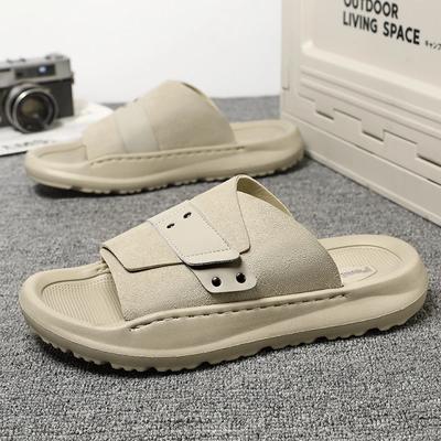 FashionNon-Slip Men's Summer Peep-toe Flats Youth Beach Shoes Leisure Walk Slippers Quick Dry Male Sandals New Breathable Men Half Drag