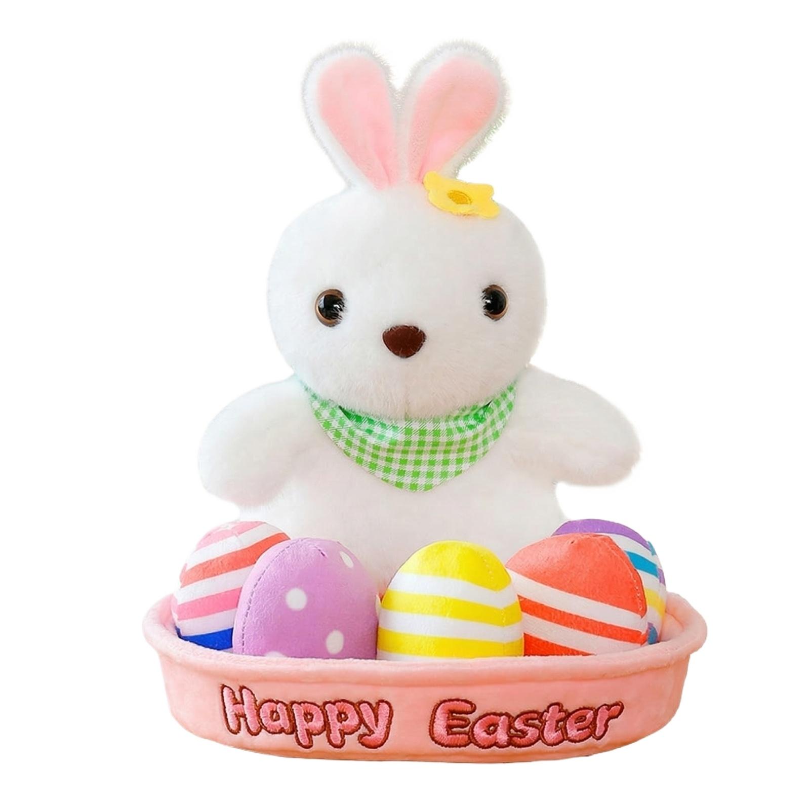 

Plush Toy Egg Set, Doll,happy Easter Cute Scarf, Figurine One Size