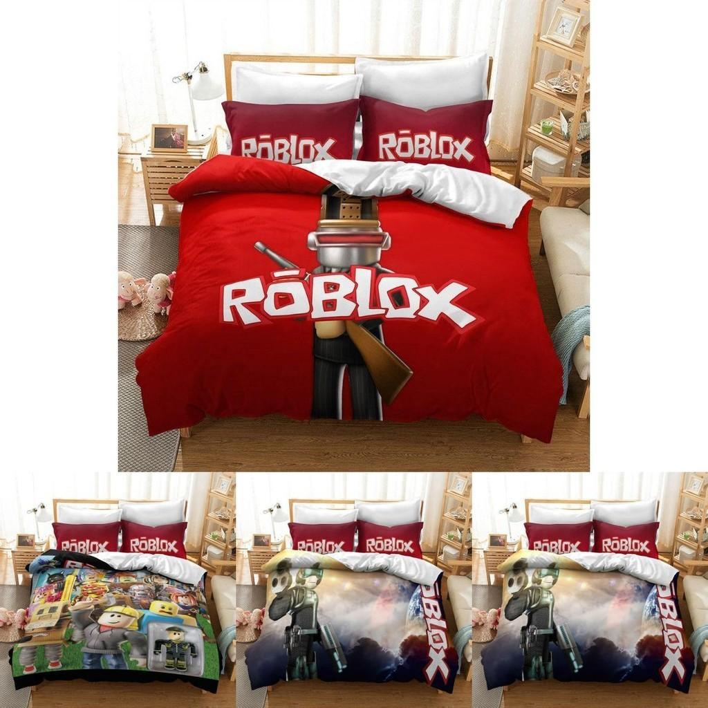 Luxurious 3d Printed Roblox Game Bedding Set With Soft Duvet Cover And Pillow Shams