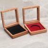 Holz-Präsentations-Display-Box Gedenkhalter Geschenk mit Klarsichtdeckel Aufbewahrungskoffer für