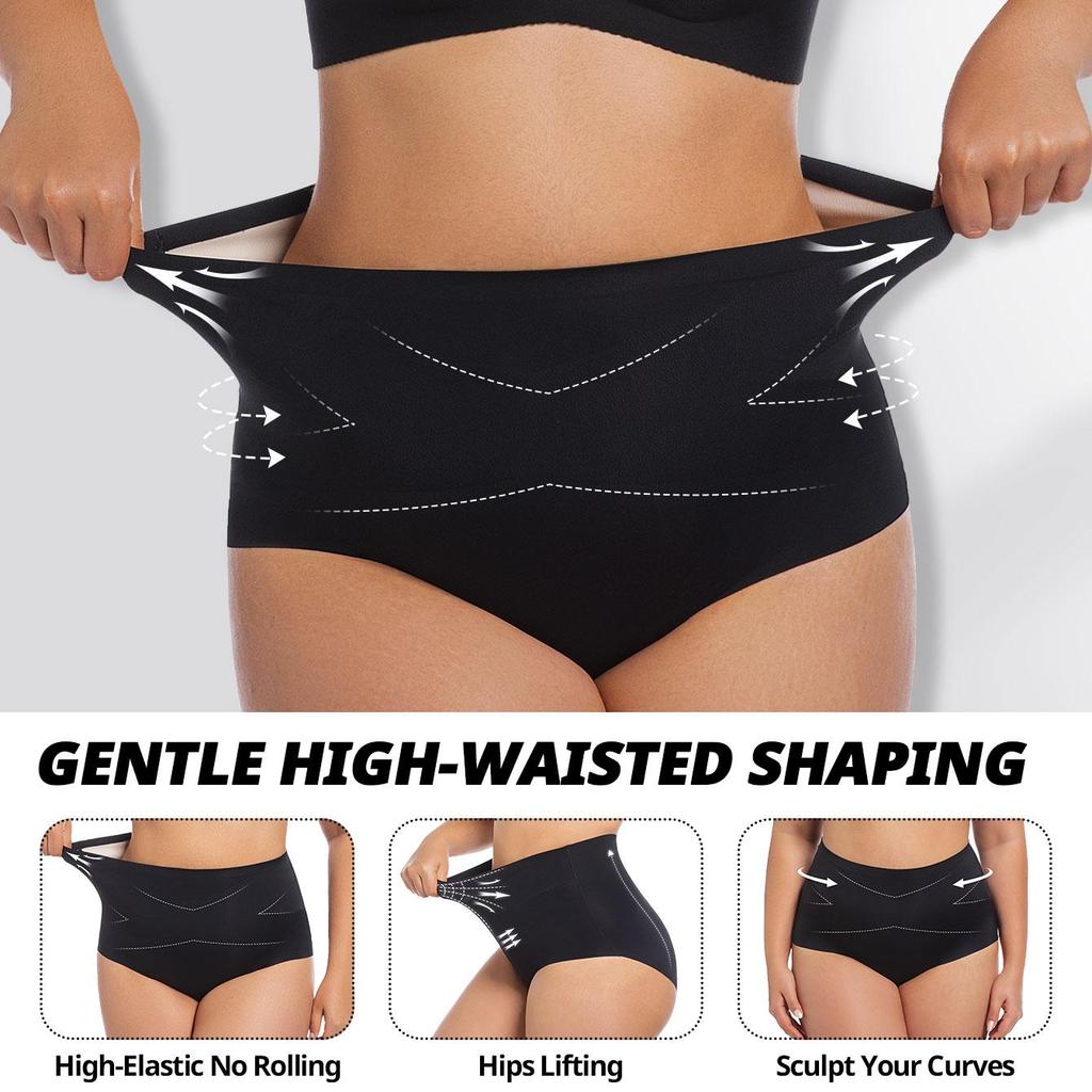 Plus Size Super High Waist Tummy Control Briefs Women Shapewear Bottom Cross Target Belly Shaping Panties Butt Lifting Underwear 0XL-4XL Underwear