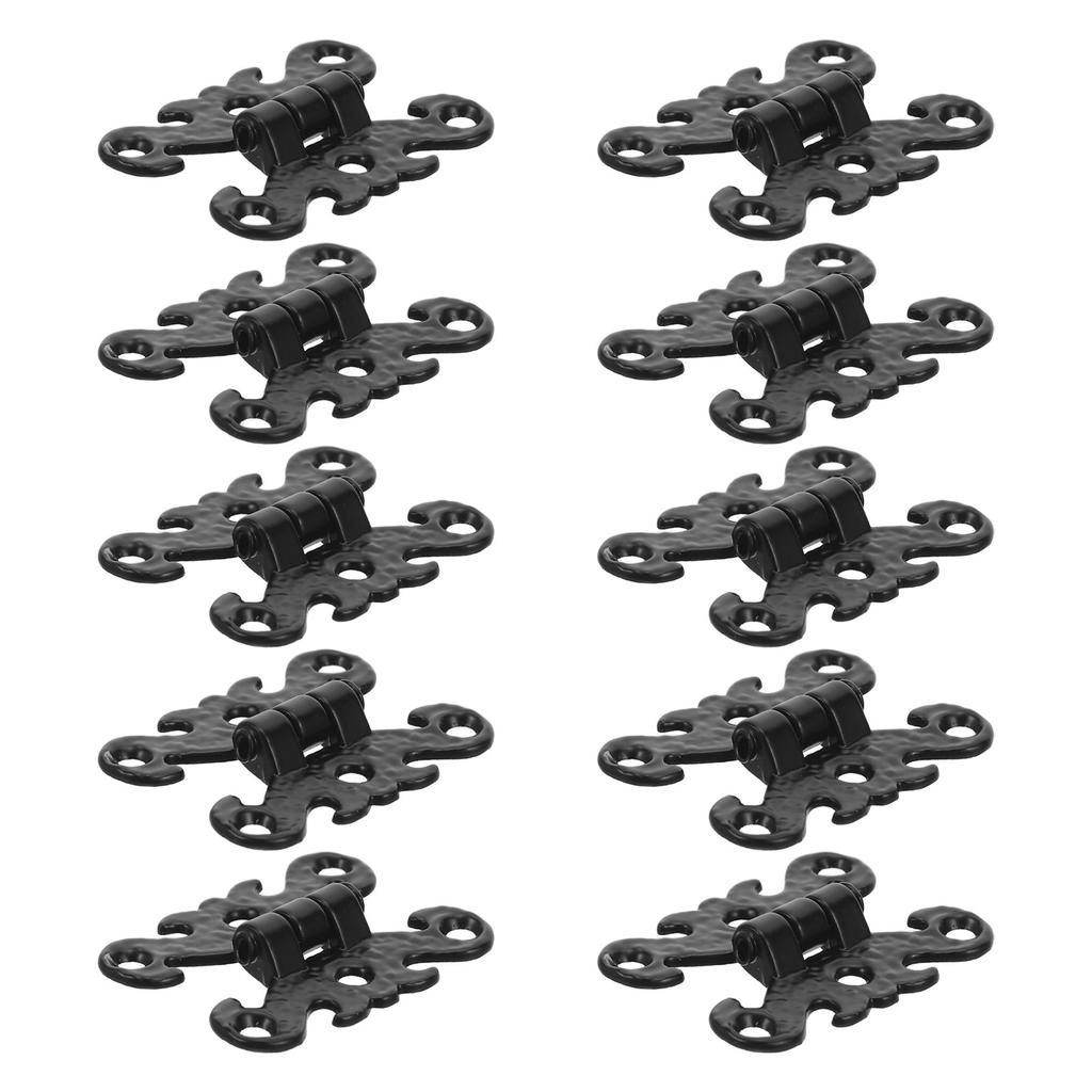 10 Pièces Mini Charnières Décoratives Vintage Rétro Alliage de Zinc Fer pour Boîte à Bijoux Coffre en Bois Boîte à Cigares Armoire Quincaillerie Meuble DIY