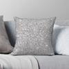 Silber funkelnder quadratischer Kissenbezug, Polyester-Leinen-Samt, kreativer Reißverschluss, dekorativer Kissenbezug, Raumkissenbezug