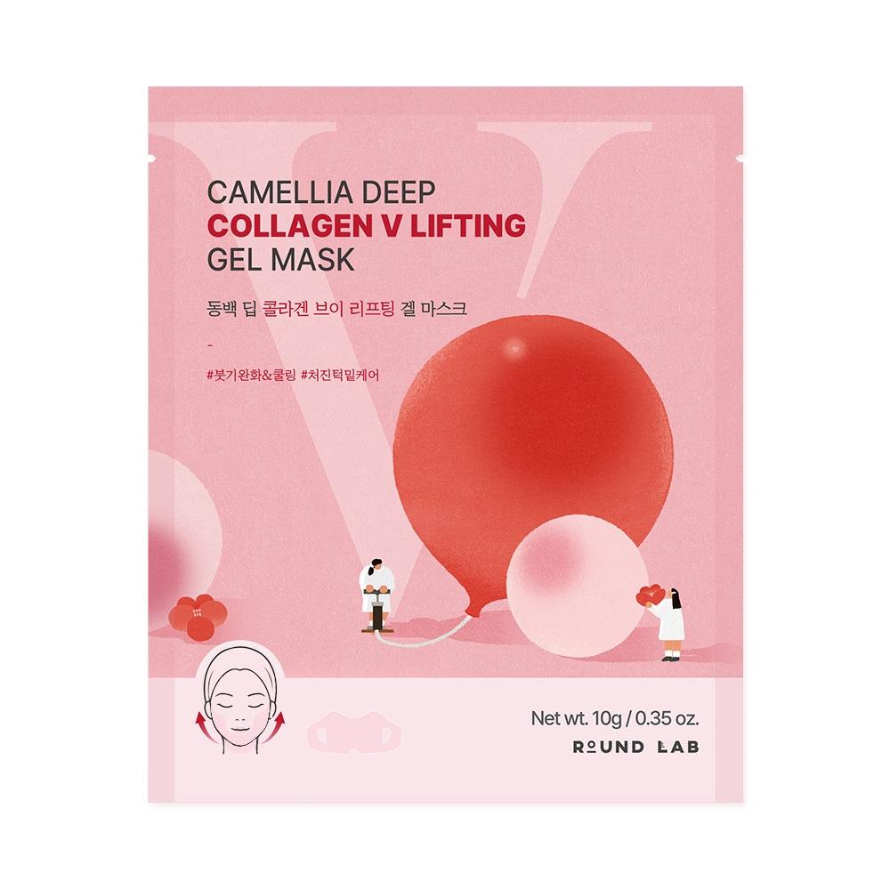 Round Lab [Cura Rassodante V-Line] Round Lab Camelia Deep Collagen V Lifting Maschera in Gel 1 Foglio