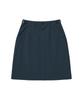 Cotton Bell Midi Side Belt Skirt - Navy