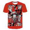 European and American Trendy New One Piece Rubber Man Luffy 3D Digital Printed Cartoon Cool Boy T-shirt