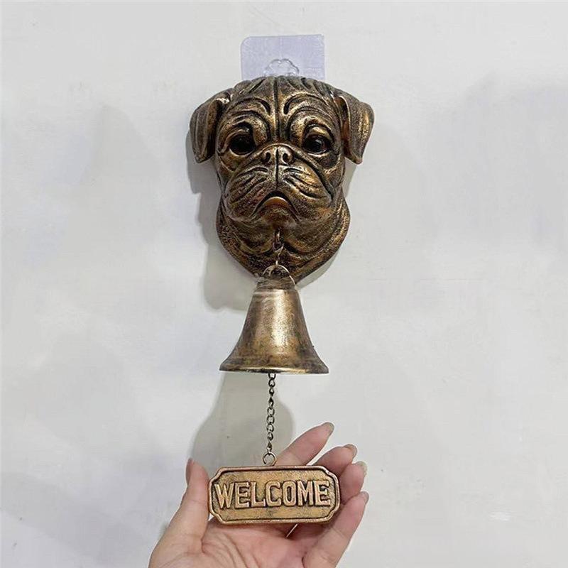 Metal Halloween Witch Dog Bell, Wall Mount For Home Entrance Welcome Doorbell Vintage Decor
