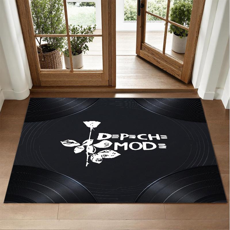 Depeche Mode Design Crystal Velvet Rug Soft Decorative Mat for Bedroom Entrance