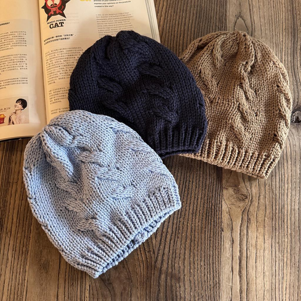 Winter Knit Hat For Men And Women Pure Color Warm Beanie Fashion Casual