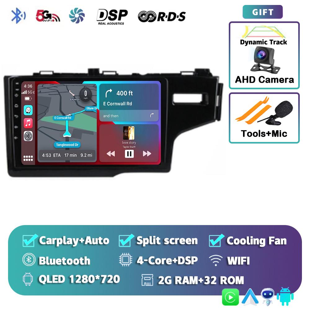 Android 14 Carplay Car Radio For Honda Jazz 3 2015-2020 Fit 3 GP GK 2013-2020 RHD Multimedia Video Player Stereo GPS Head Unit