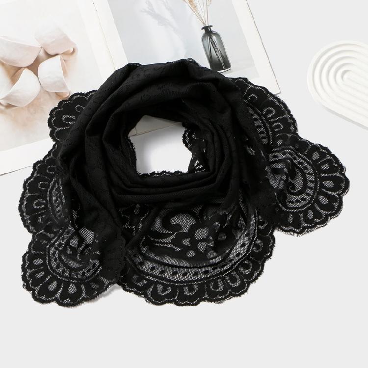 Lenço Bordado Elegante Cobertura Triangular para a Cabeça Lenço Multifuncional Tecido de Poliéster Para Festa de Casamento