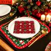 20pcs Disposable Napkins with Christmas Elements Pattern Print for Wedding,Parties,and Daily Use for Thanksgiving Fall Christmas Table Decoration