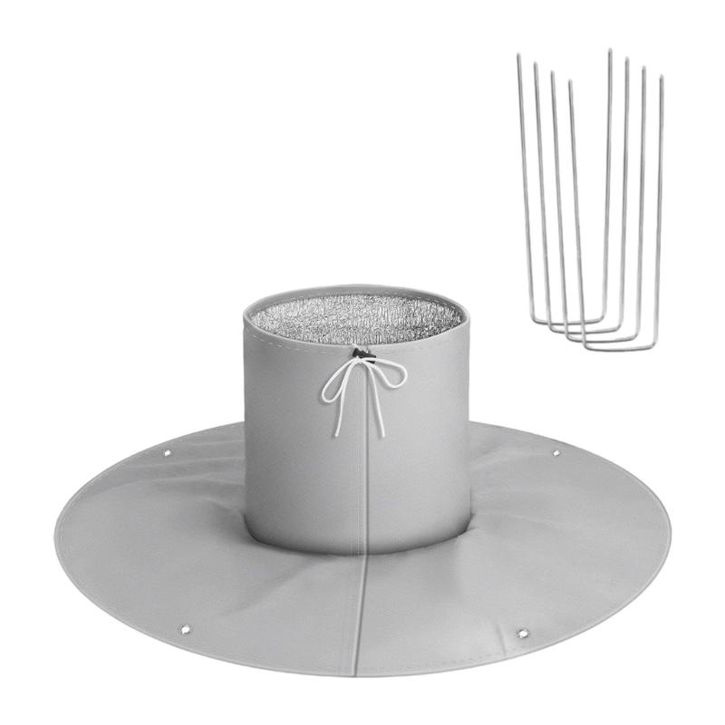 

Windproof Plant Protector Aluminum Cotton Blend Thermal Layer Cold Weather Resistant Garden Cover For Potted Plant Trees светло-серый